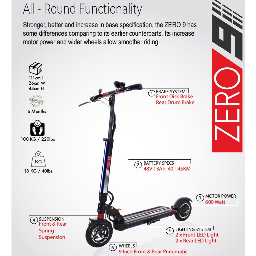 Zero 9 deals scooter