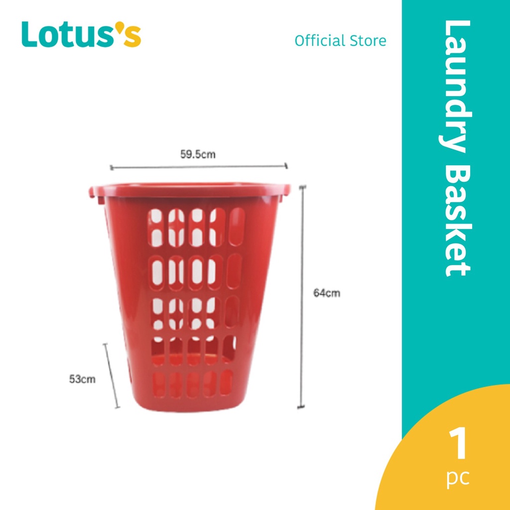 Lotus's Laundry Basket (L) 8319Sc Red Shopee Malaysia