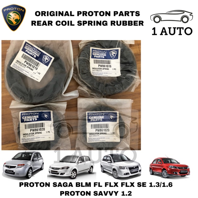 ORIGINAL PROTON PARTS REAR COIL SPRING RUBBER PROTON SAGA BLM FL FLX