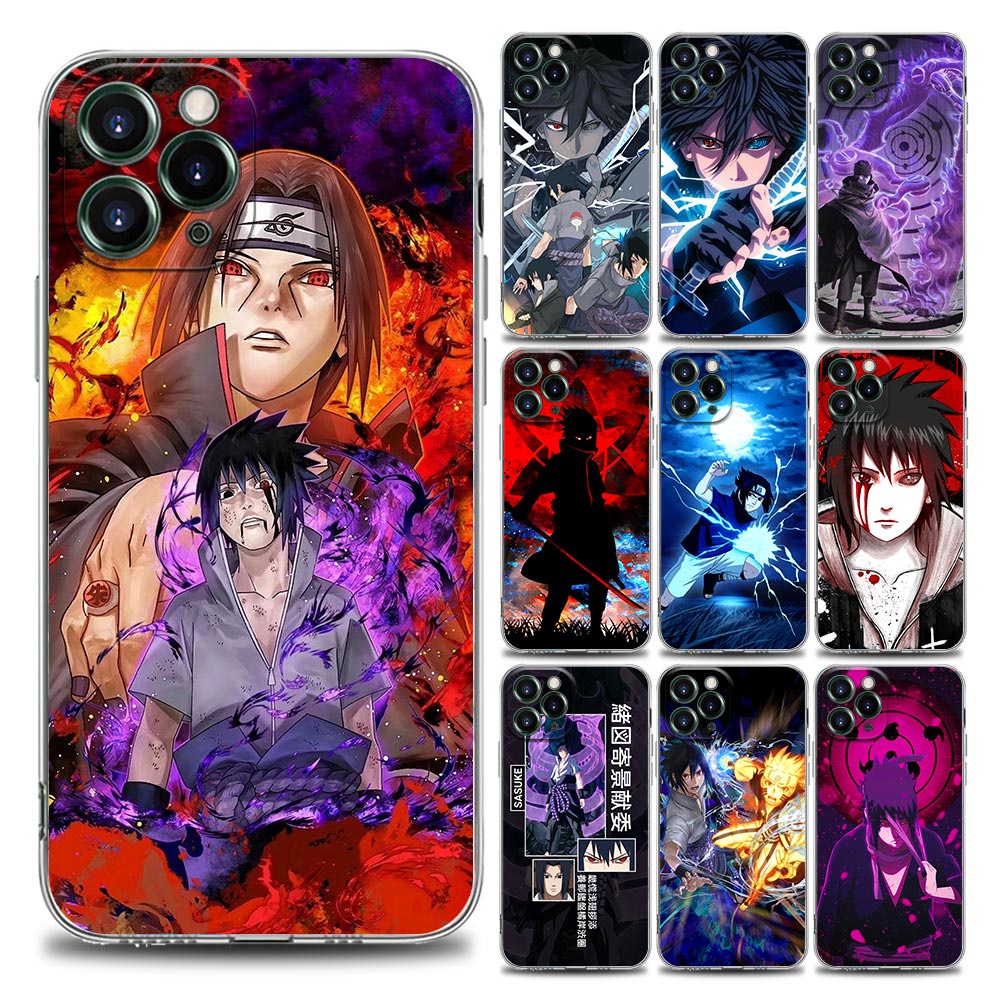 Japanese Anime Naruto Uchiha Sasuke Clear Phone Case for iPhone 11 12 13  Pro Max Mini Soft Transparent Silicone Cover | Shopee Malaysia