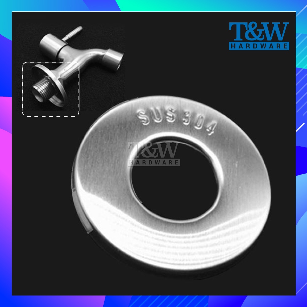 SUS304 Stainless Steel Bathroom Kitchen Sink Faucet Deck Plate Flange