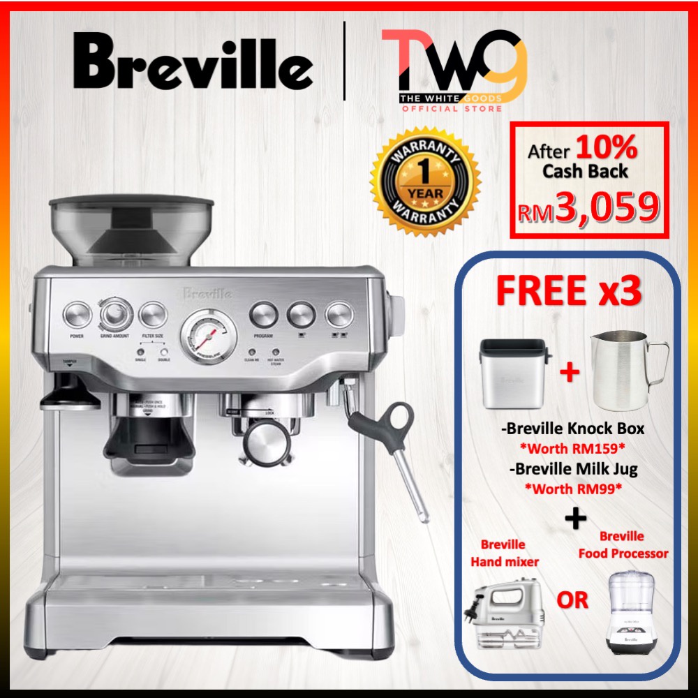 [READY STOCK] Breville BES870 Barista Express Espresso Machine (FREE