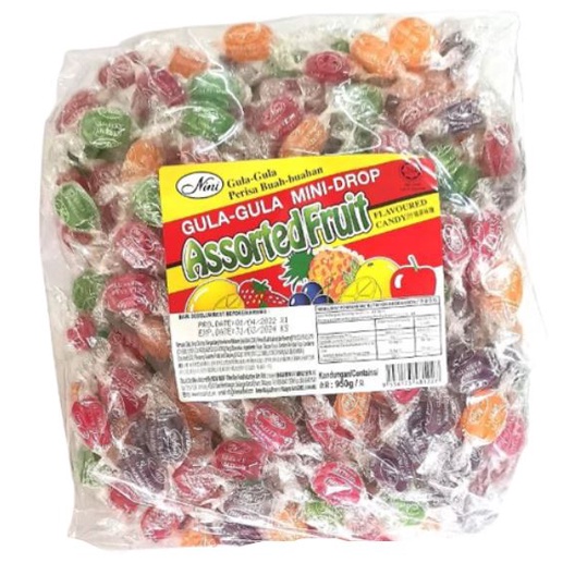 Nini Mini Drop Assorted Fruit Flavoured Candy Sweets / Gula-gula Perisa ...