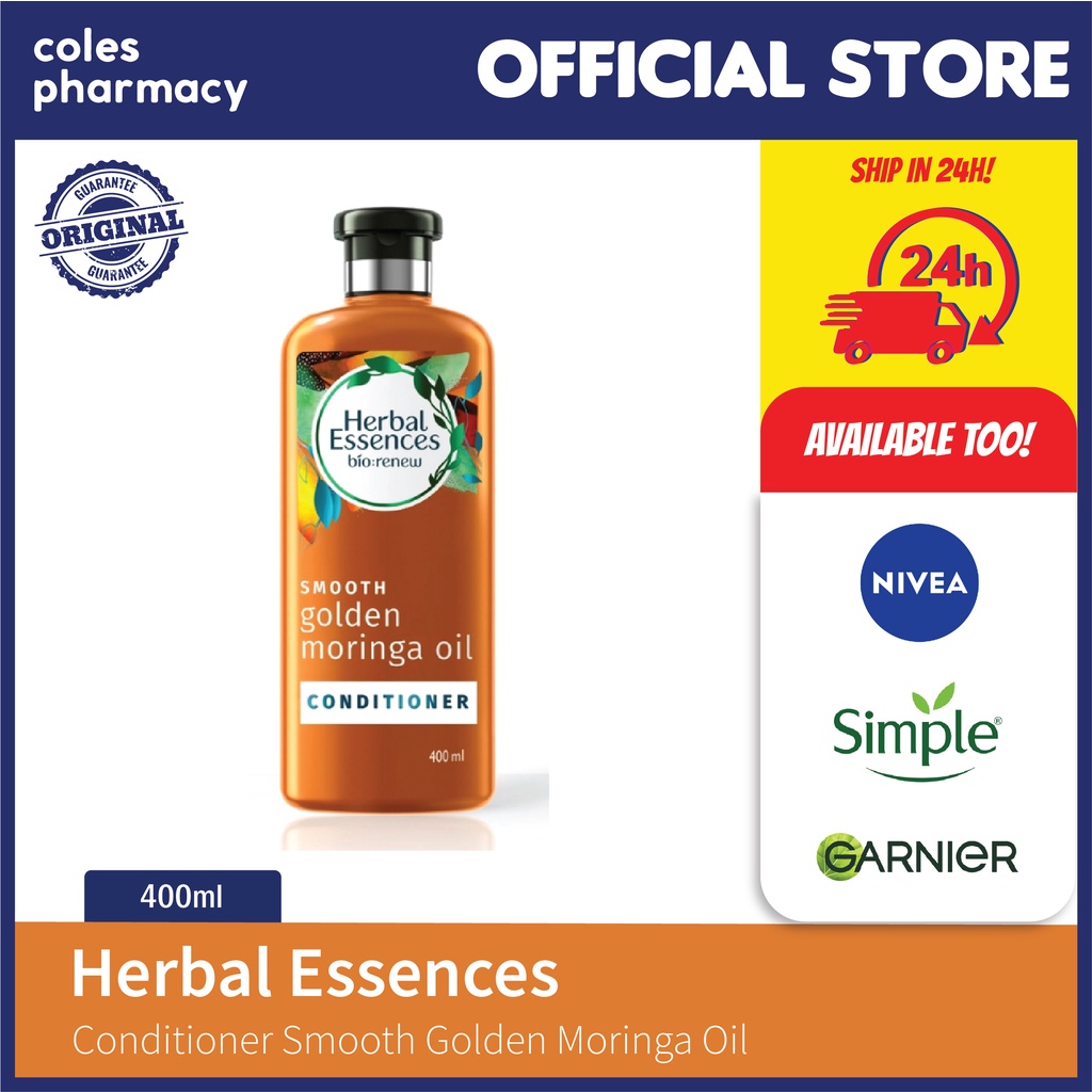 Herbal Essences Conditioner Smooth Golden Moringa Oil (400ml) Shopee