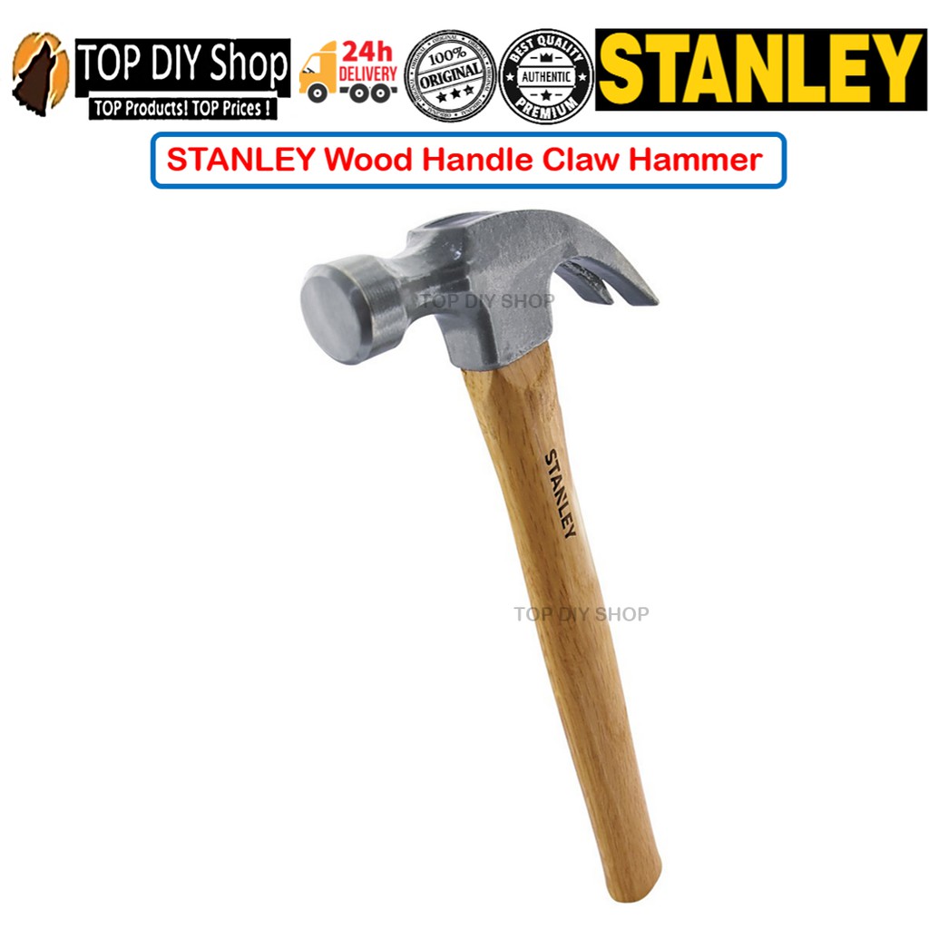 STANLEY STHT51339 Wooden Handle Claw Hammer 16oz / 450g Shopee Malaysia