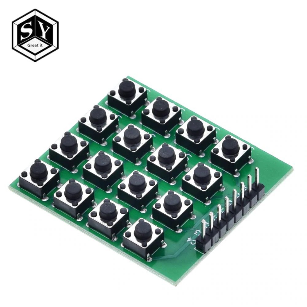 4x4 Matrix 16 Keypad Keyboard Module 16 Button Mcu for Arduino | Shopee ...