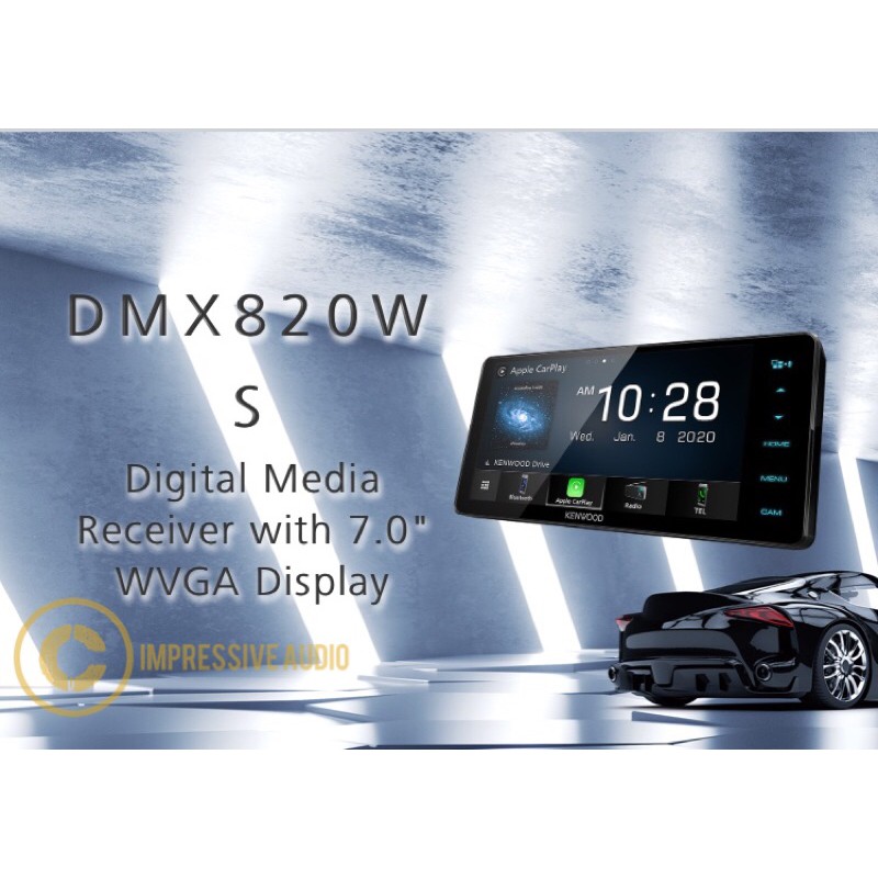 [Myvi]Kenwood DMX820WS Car Stereo Widescreen Digital Media Player Apple CarPlay + Android Auto