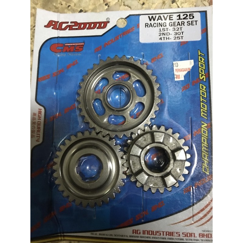 CMS WAVE125 RACING GEAR SET 1/2/4th 32/30/25 | Shopee Malaysia