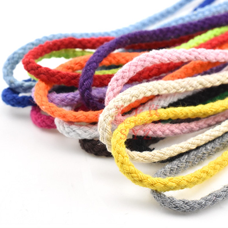 4.5m/Lot 0.6cm 100% Cotton Rope Decorative Twisted Braided Cord Rope ...