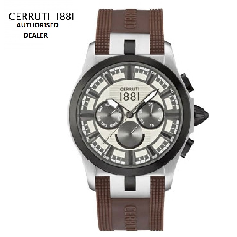 OFFICIAL WARRANTY Cerruti 1881 CTCRA076SB07 Multifunction Brown