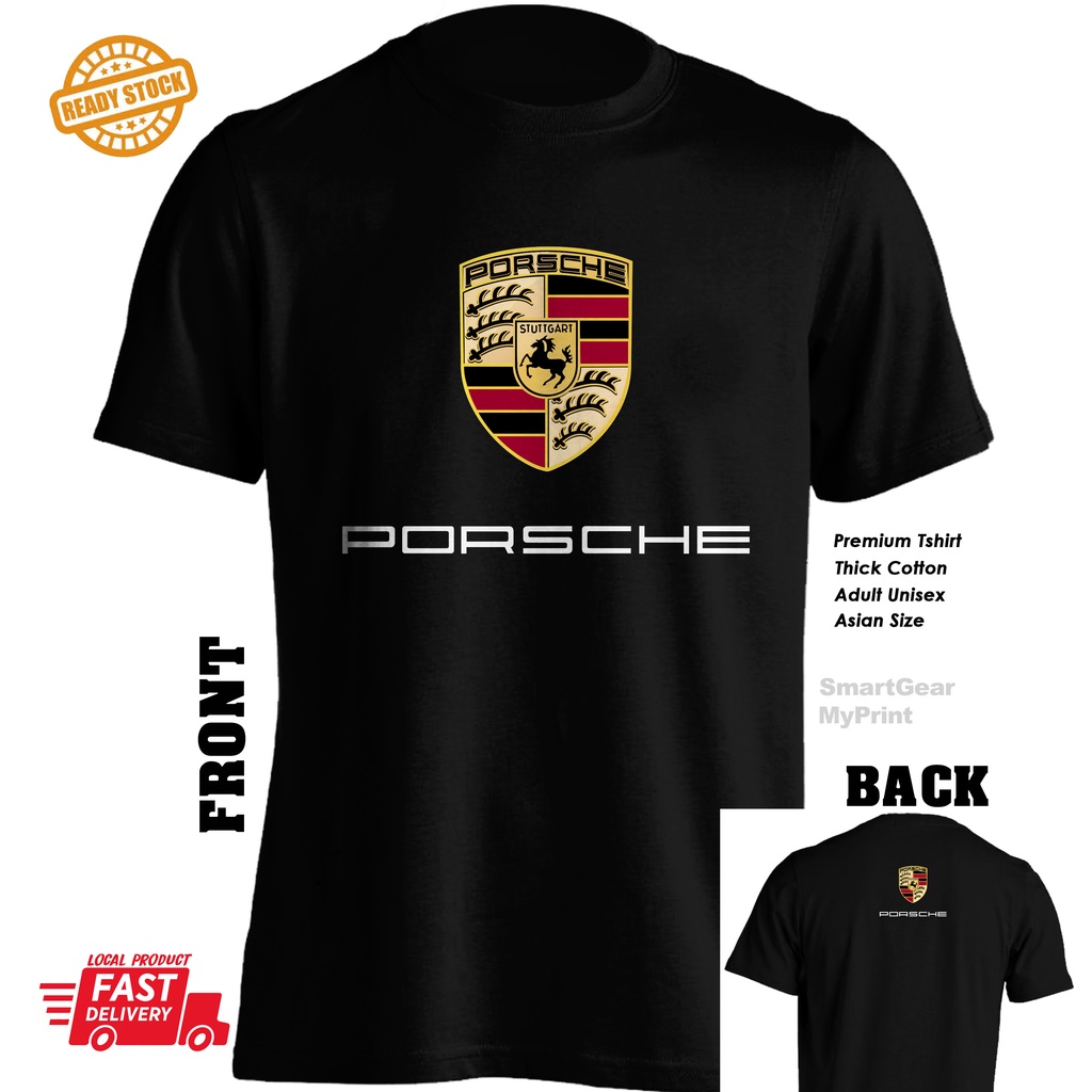 Porsche Tshirt Cotton Tee Shopee Malaysia