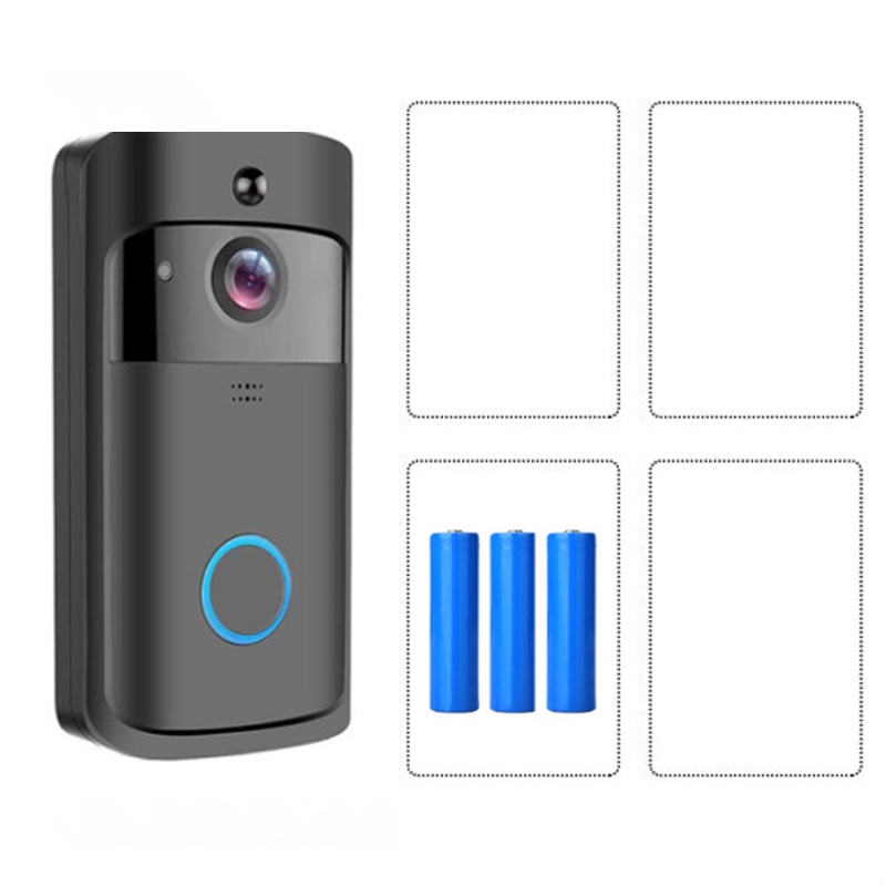 Black EKEN V5 Smart WiFi Video Doorbell Cloud Storage Aiwit App With