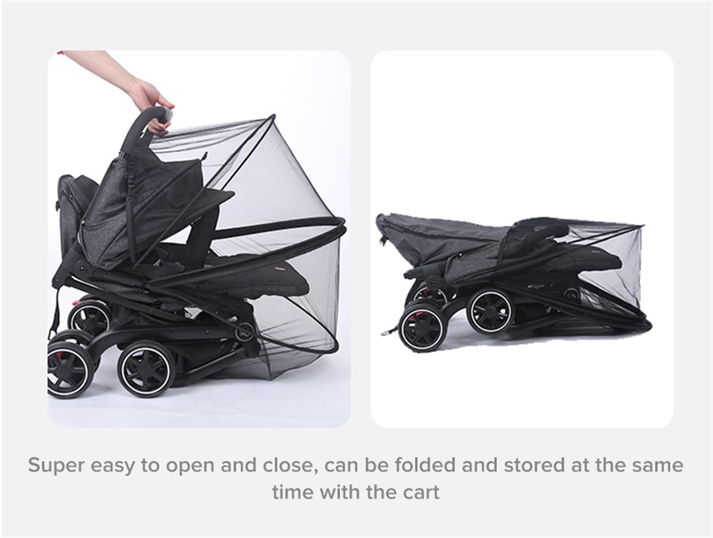 EZYLITTLES Baby Stroller Mosquito Net Full Cover Universal Use Upgrade ...