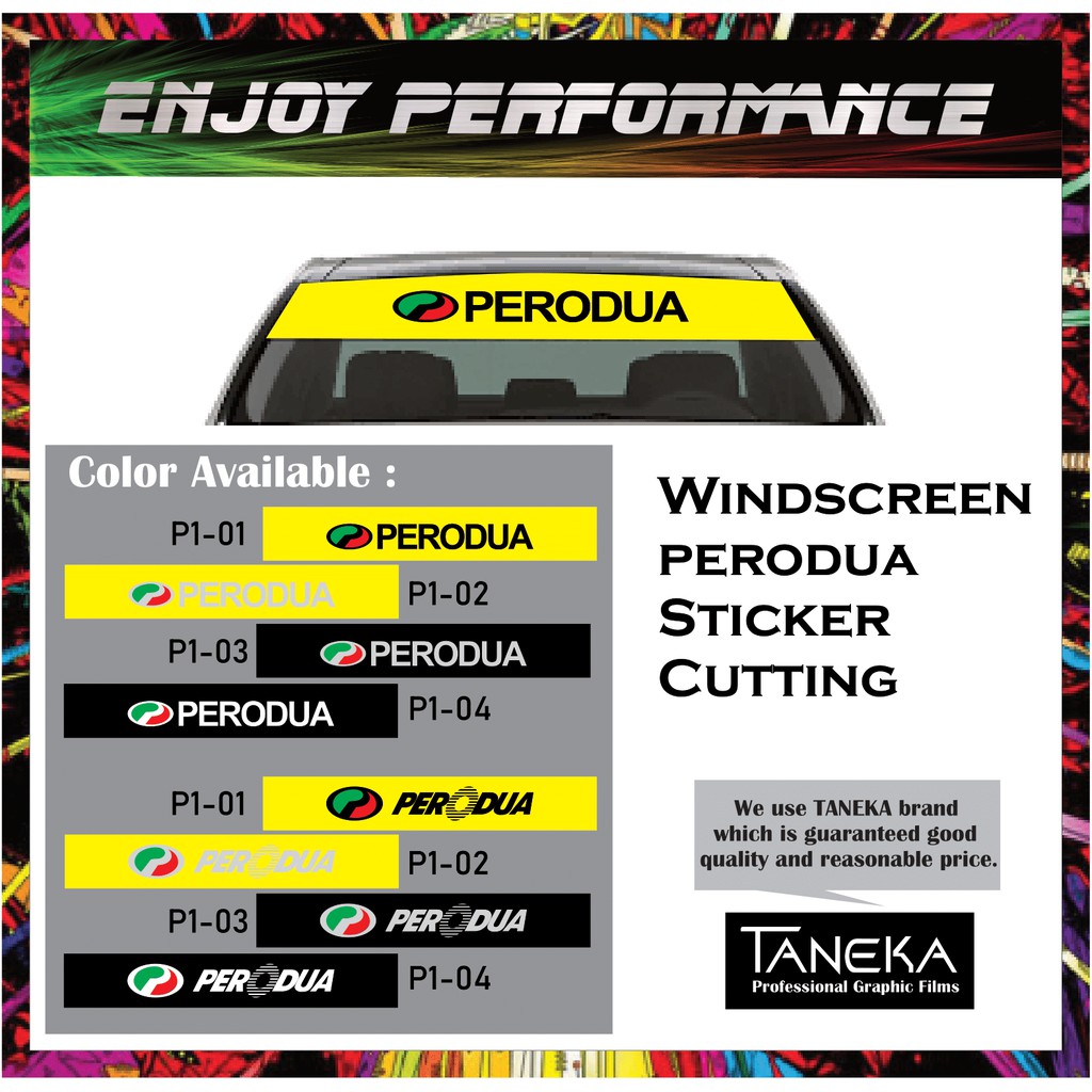 Windscreen Perodua Cutting Sticker Vinly Decals | Shopee Malaysia