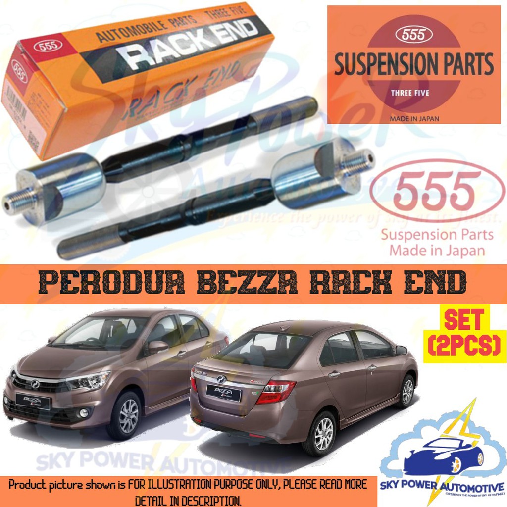 PERODUA BEZZA 555 JAPAN BRAND STEERING RACK END (SET 2PCS) | Shopee ...