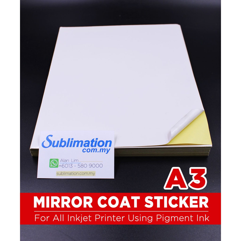 A3 Glossy Mirrorcoat Sticker Paper | Shopee Malaysia