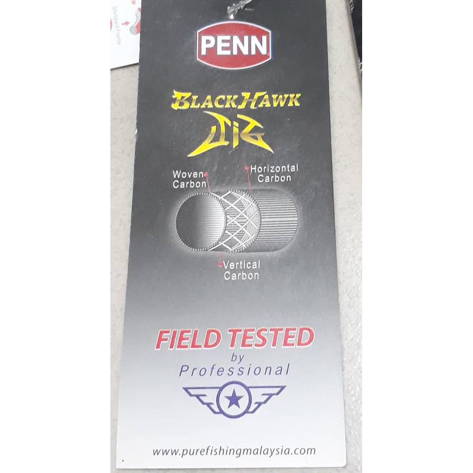 Penn Black Hawk Jigging Casting 6Ft Fishing Rod PE 1.5-4 Jig