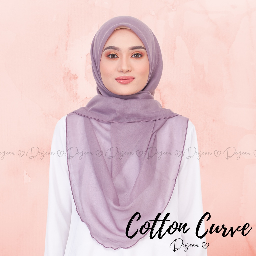 Tudung Bawal Cotton Curve Bidang 50 | Shopee Malaysia