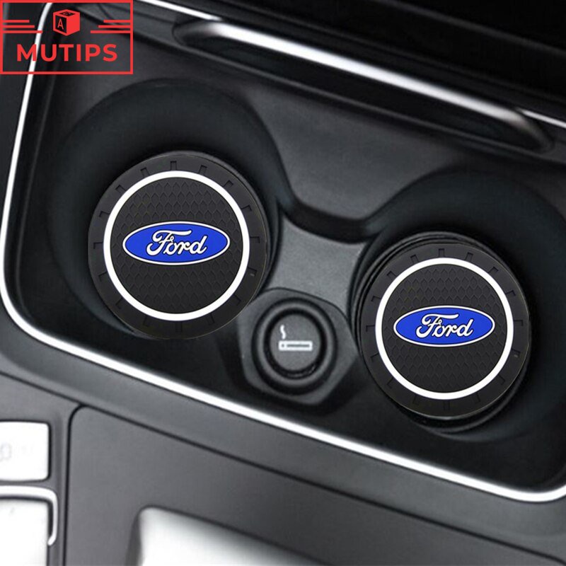 Ford Car Silicone Coasters Protecter Waterproof PVC Non-slip Rubber ...