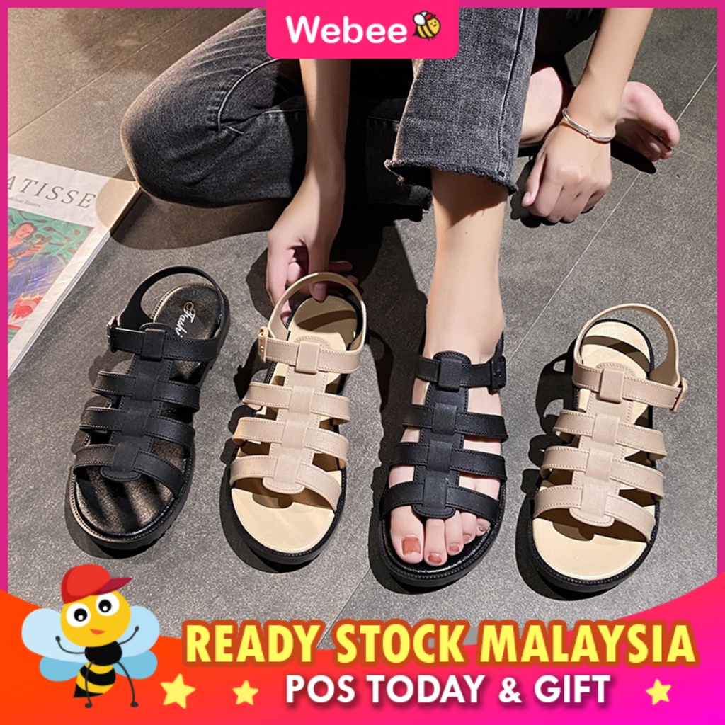 READY STOCK🔥WEBEE 2118 Women's Flat Shoes Kasut Wanita Sandal Kasut ...
