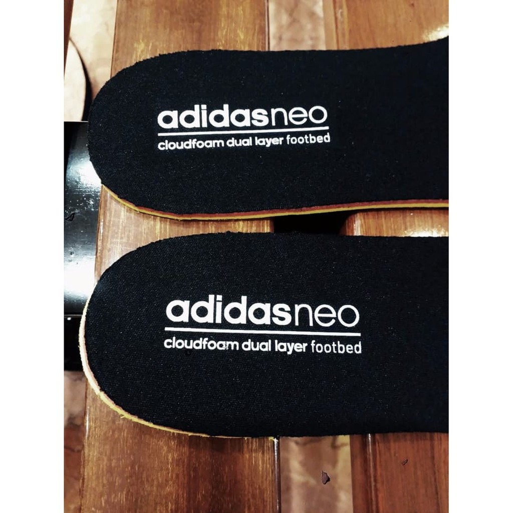 Adidas neo cloudfoam dual layer footbed deals