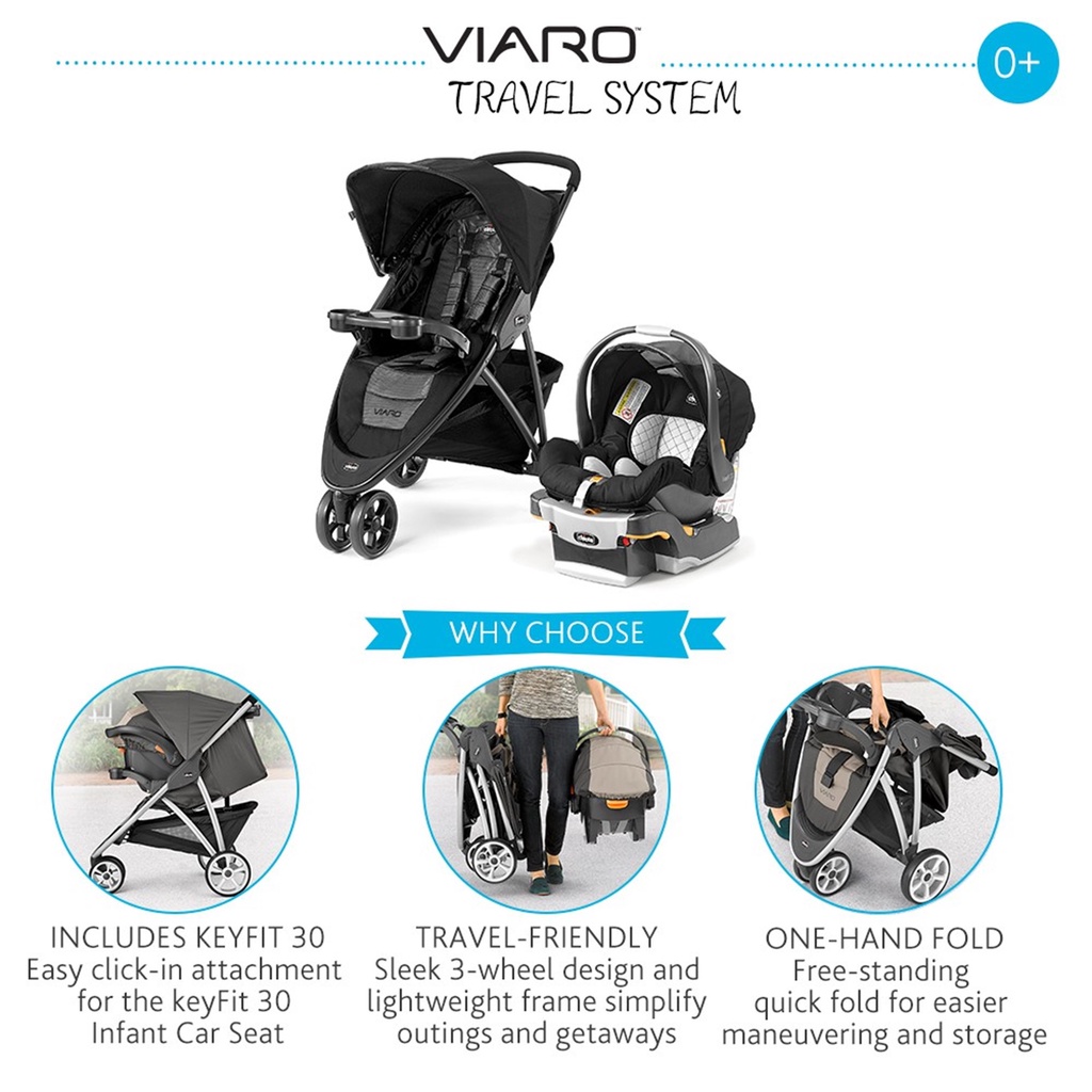 Chicco Viaro Stroller + Carrier Travel System Shopee Malaysia