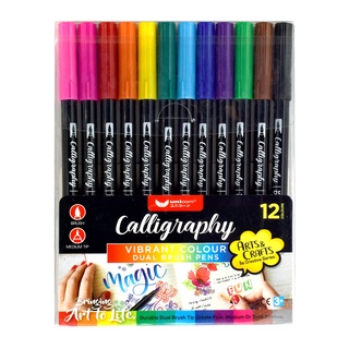 Writech Arts Sign Brush Pen - 12 Assorted Pastel Malaysia