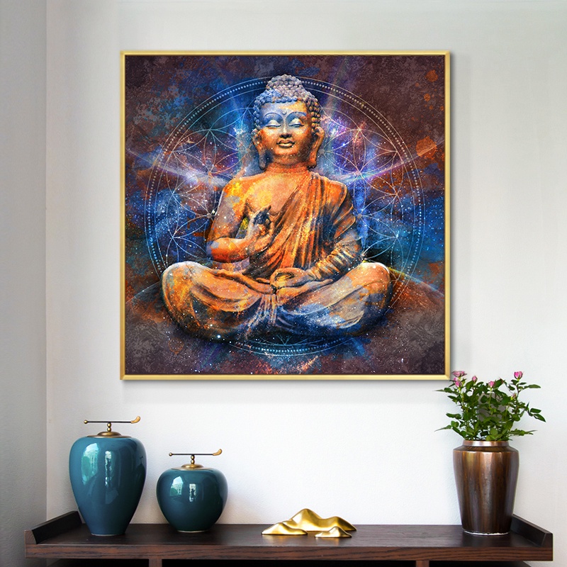 Abstract Buddha Art Painting, Poster and Wall Art Printing, Abstract ...