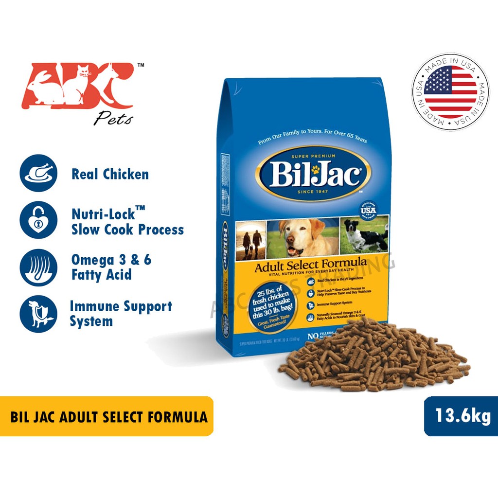 Bil jac adult select formula sales