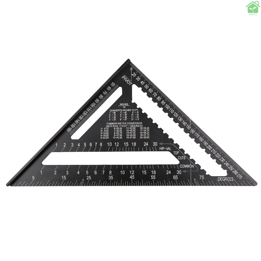 Promotion 12 Inch Rafter Square Aluminum Alloy Metric Triangle Ruler ...