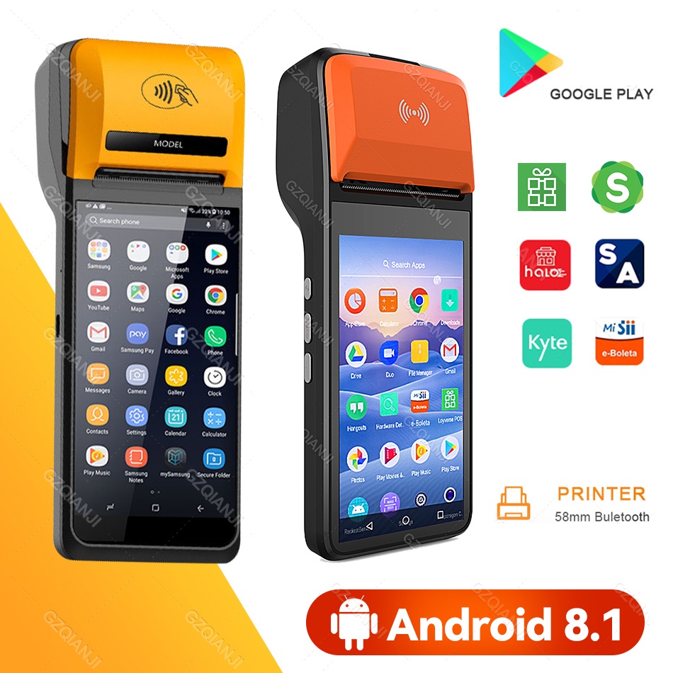 Smart Handheld POS Terminal 3G 4G NFC Mobile Android 58mm Thermal ...