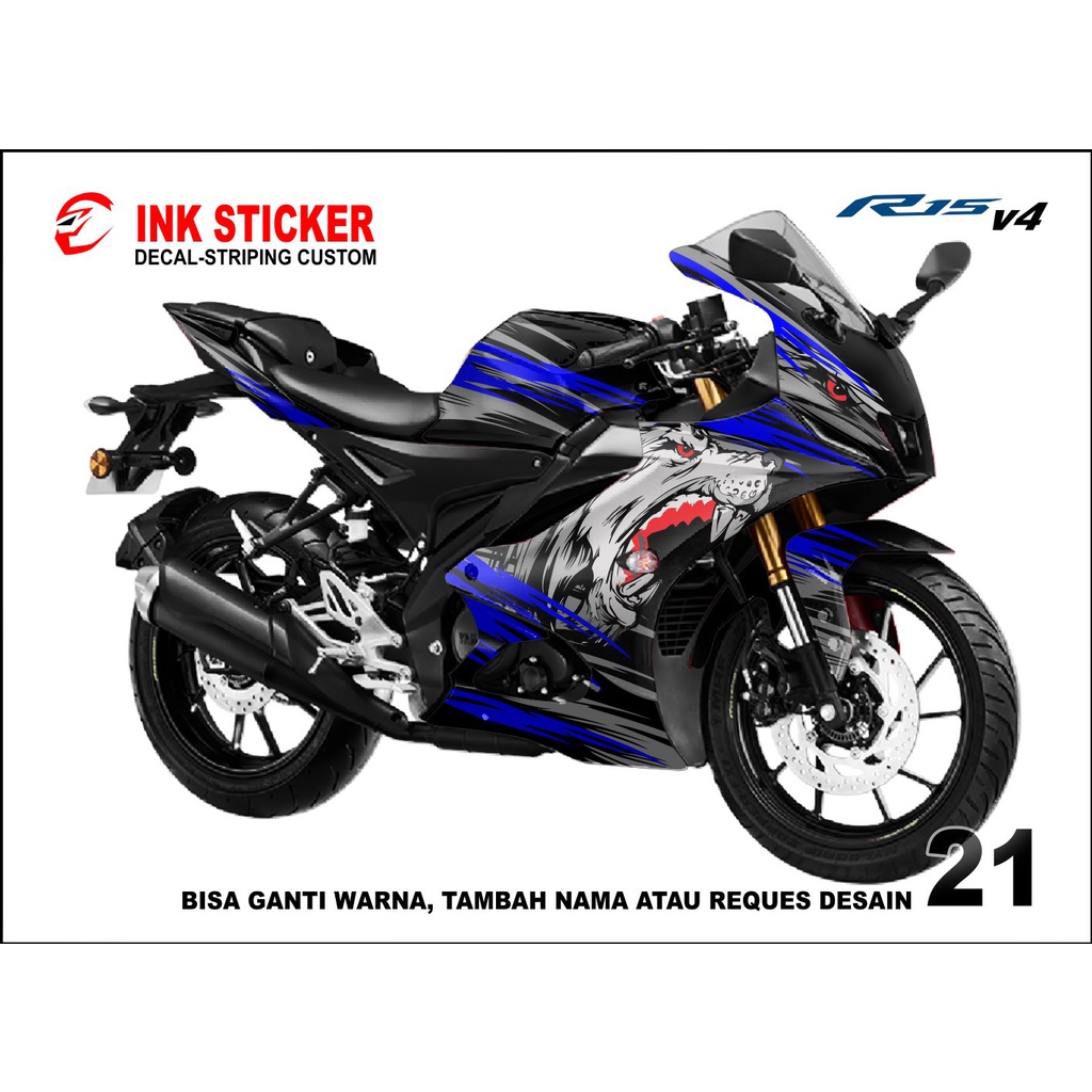 Sticker Decal R15 v4 21 full body | Shopee Malaysia