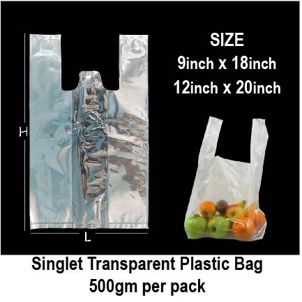 Transparent singlet plastic bag cheap