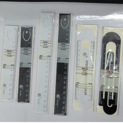 1PCS Paperclip Bookmark Ruler Metal Black OR White Markers Drawing ...