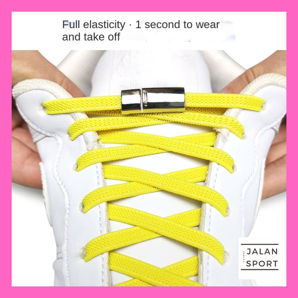 No Tie Shoelaces Tali Kasut Boleh Renggang Tak Perlu Ikat Elastic
