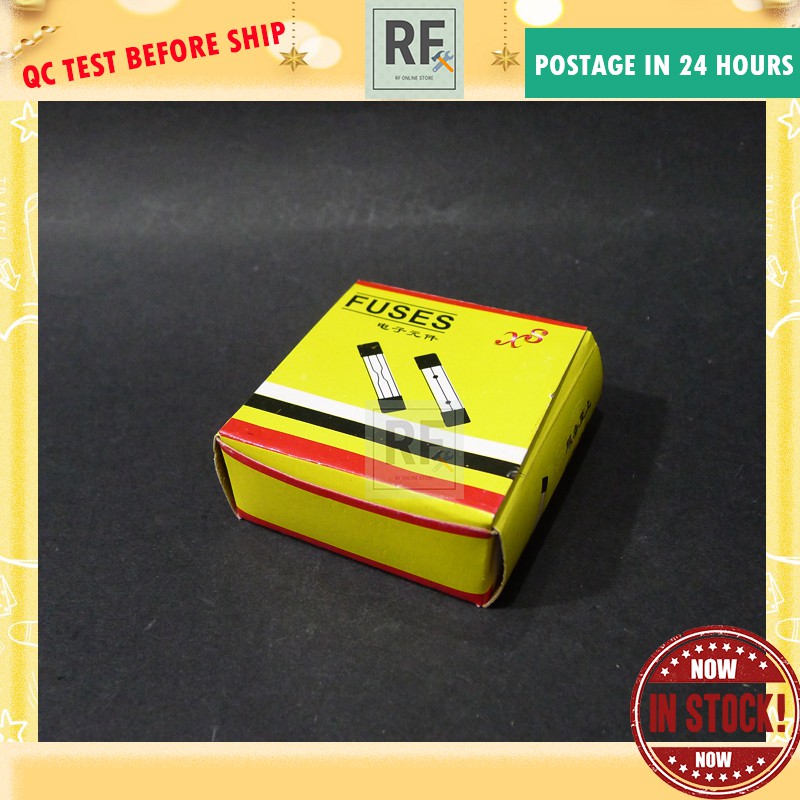 10pcs OR 1 Box (100PCS) 5x20mm (5x20) Quick Blow Glass Tube Fuse 250V ...
