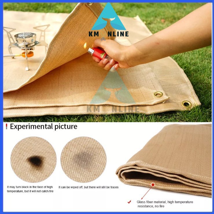 Camping Fireproof Cloth Flame Retardant Insulation Mat Blanket Glass ...