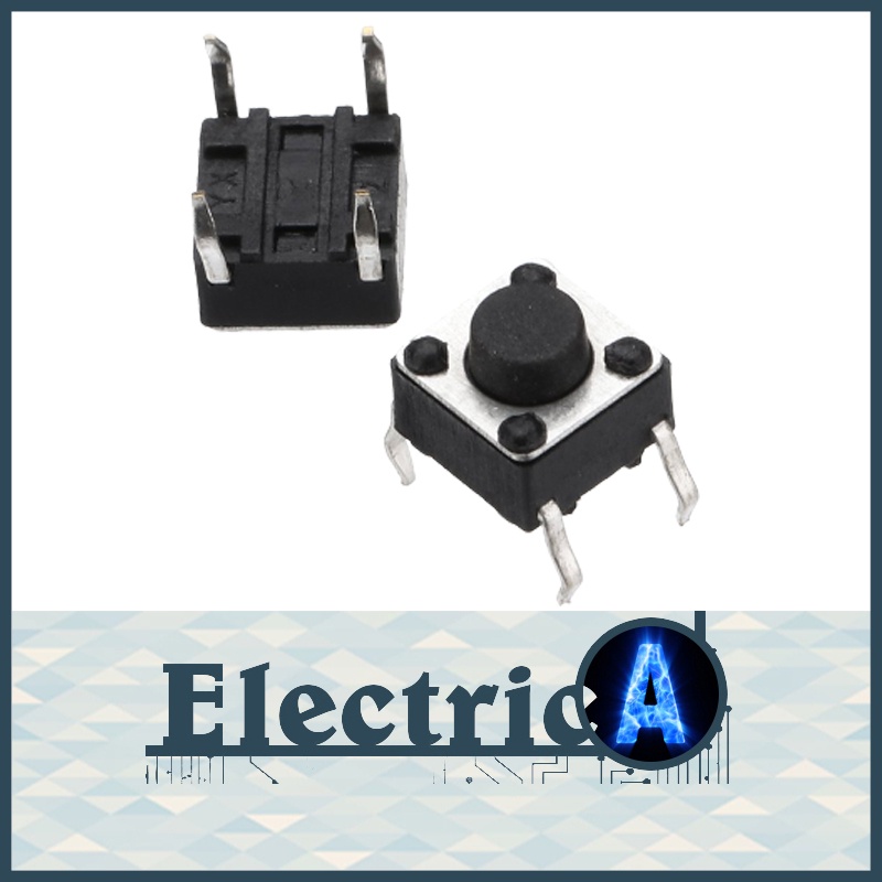 (1pcs) Momentary Push Button Switch (Straight - 4 pins) [ElectricA]