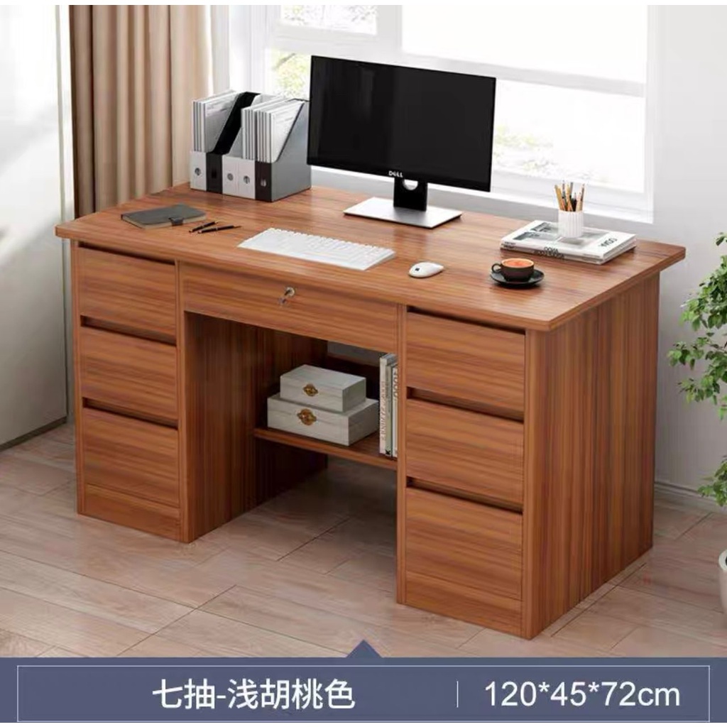 100/120/140cm Office Table With Multi Layer Drawer Writing Table
