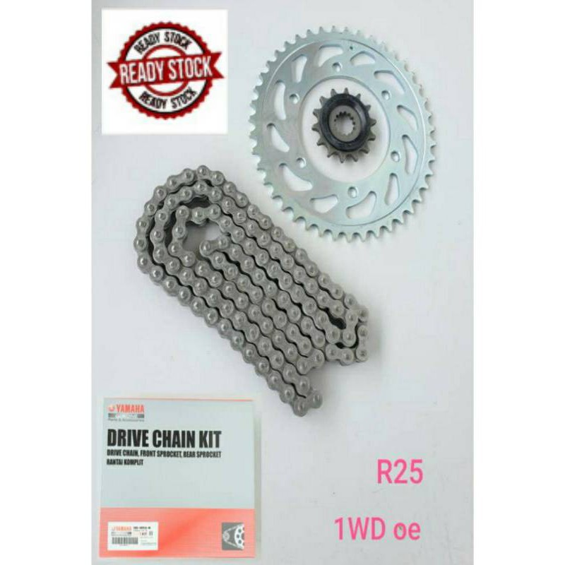 YAMAHA YZF R25 -CHAIN SPROCKET KIT SET (OE) READY STOCK KL/SABAH ...