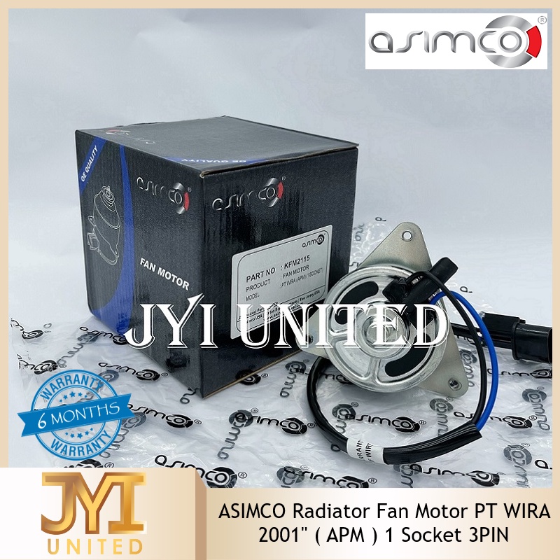 ASIMCO Radiator Fan Motor PT WIRA 2001'' ( APM ) 1 Socket 3PIN | Shopee ...