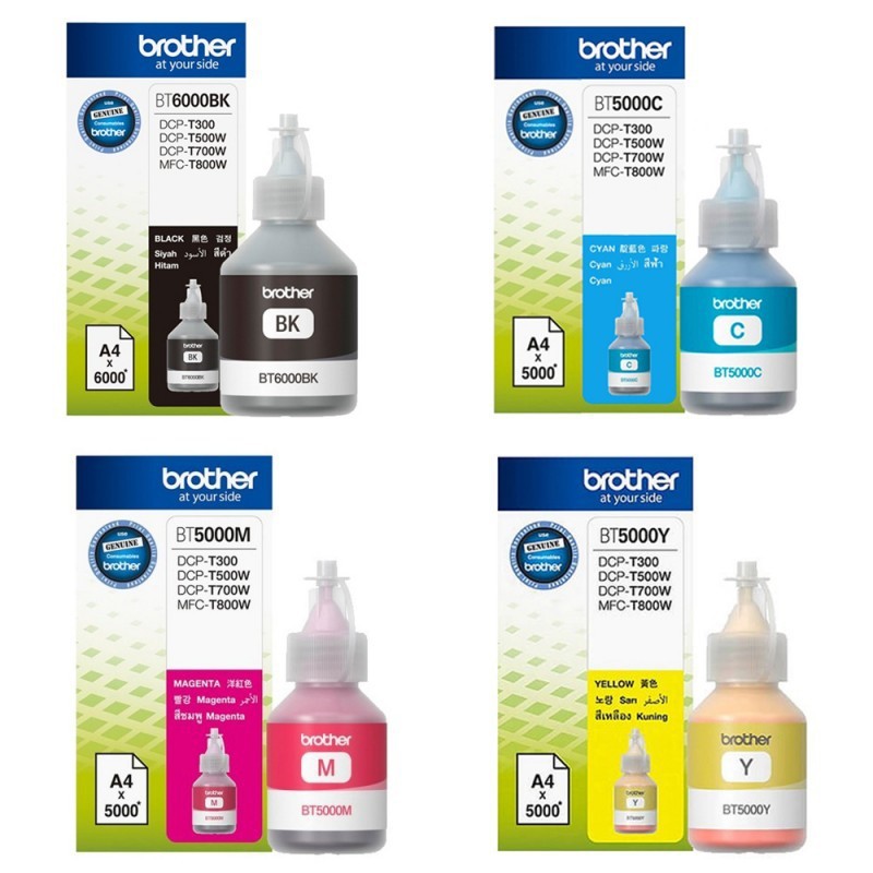 Brother Refill Ink Bottle - BT6000 Black / BTD60 Black / BT5000 C/M/Y |  Shopee Malaysia