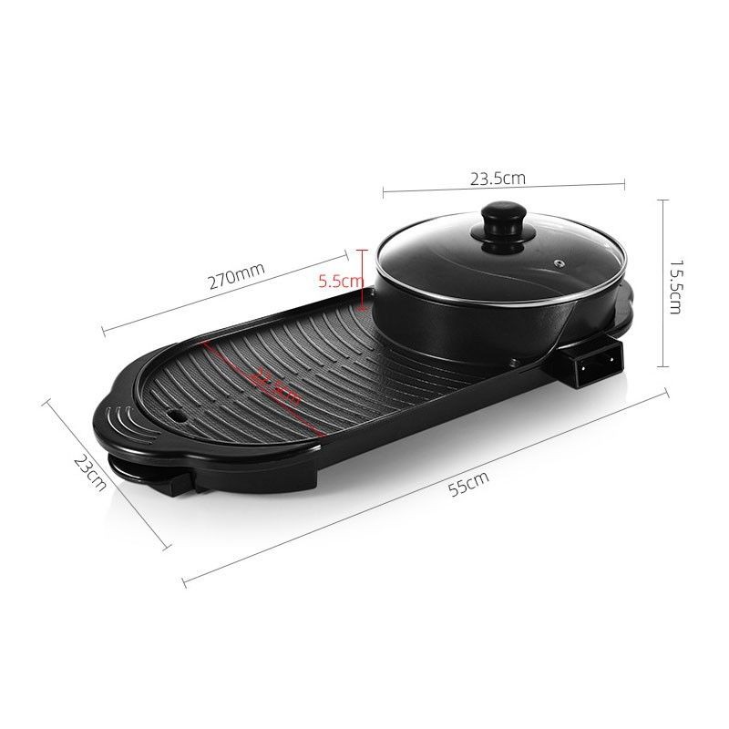 🔥Ready Stock🔥Thai Mookata BBQ Grill Steamboat, Electric HOT POT 2 in ...