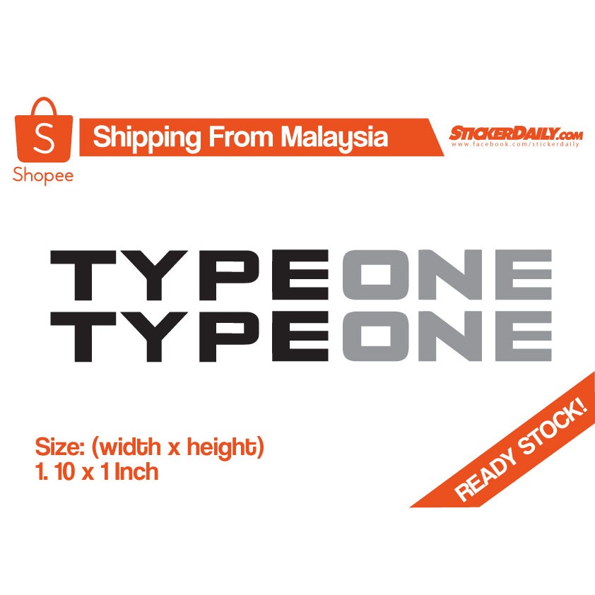 Honda Type One Door Sticker JDM Japan | Shopee Malaysia