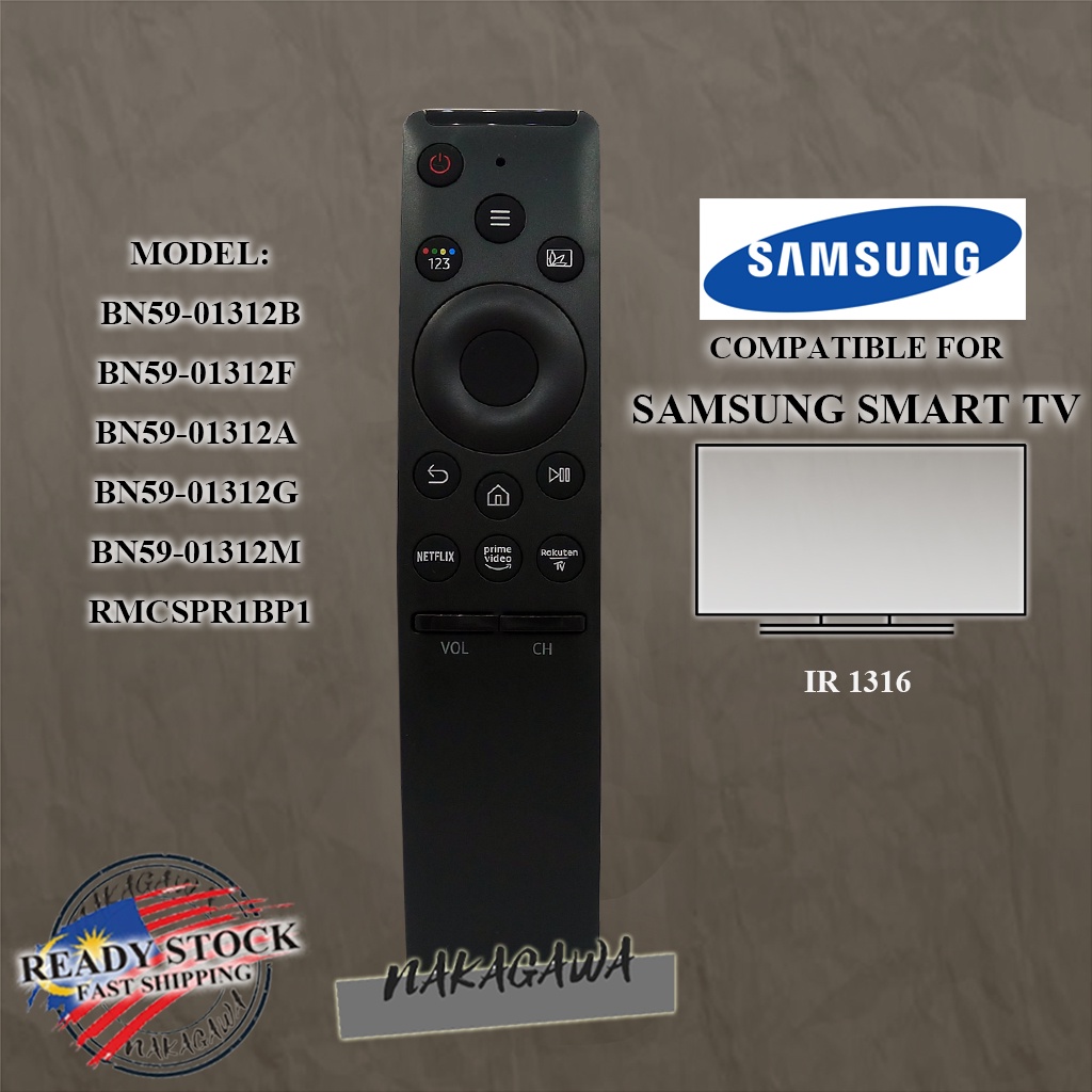 SAMSUNG LCD/LED TV IR1316 SMART REMOTE CONTROL BN5901312B BN5901312F