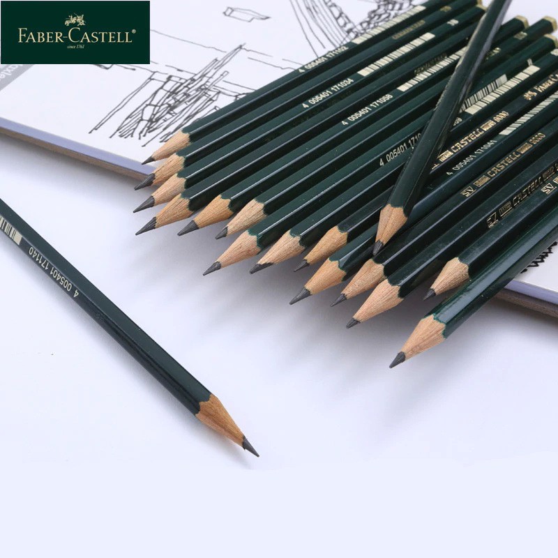 Graphite Sketch Pencil Set 12ct Faber-Castell 9000 -Art 8B - 2H