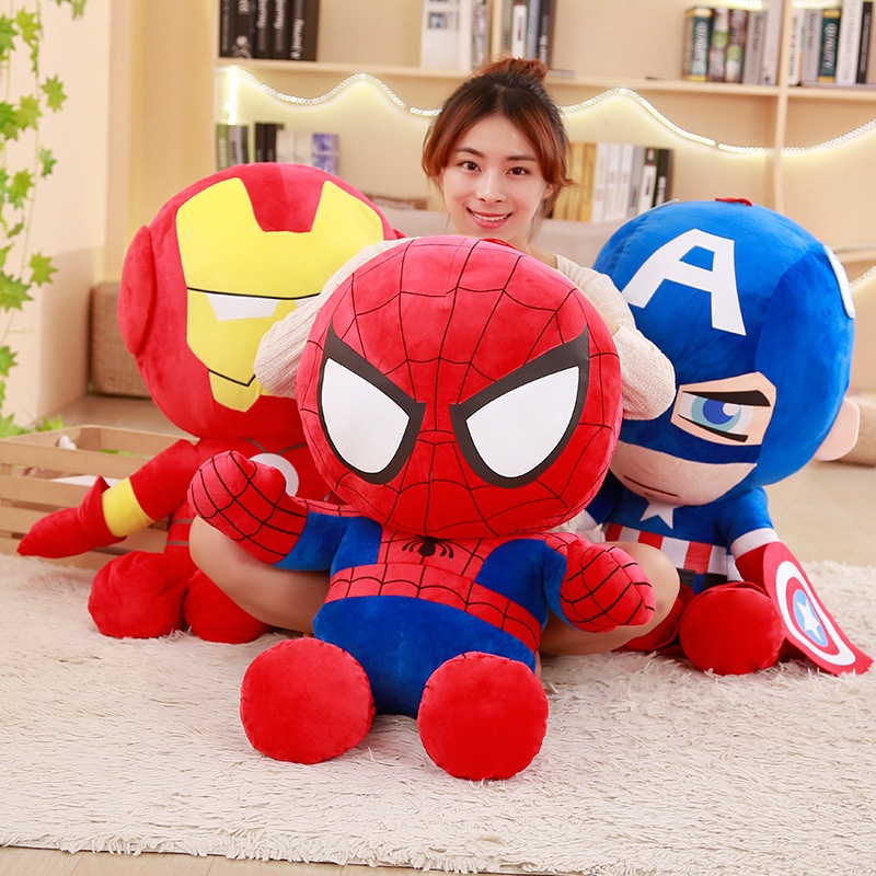 Spider Man Iron Man Captain America The Avengers Marvel Plush Toy Pillow Doll Plushie Birthday Gift Shopee Malaysia
