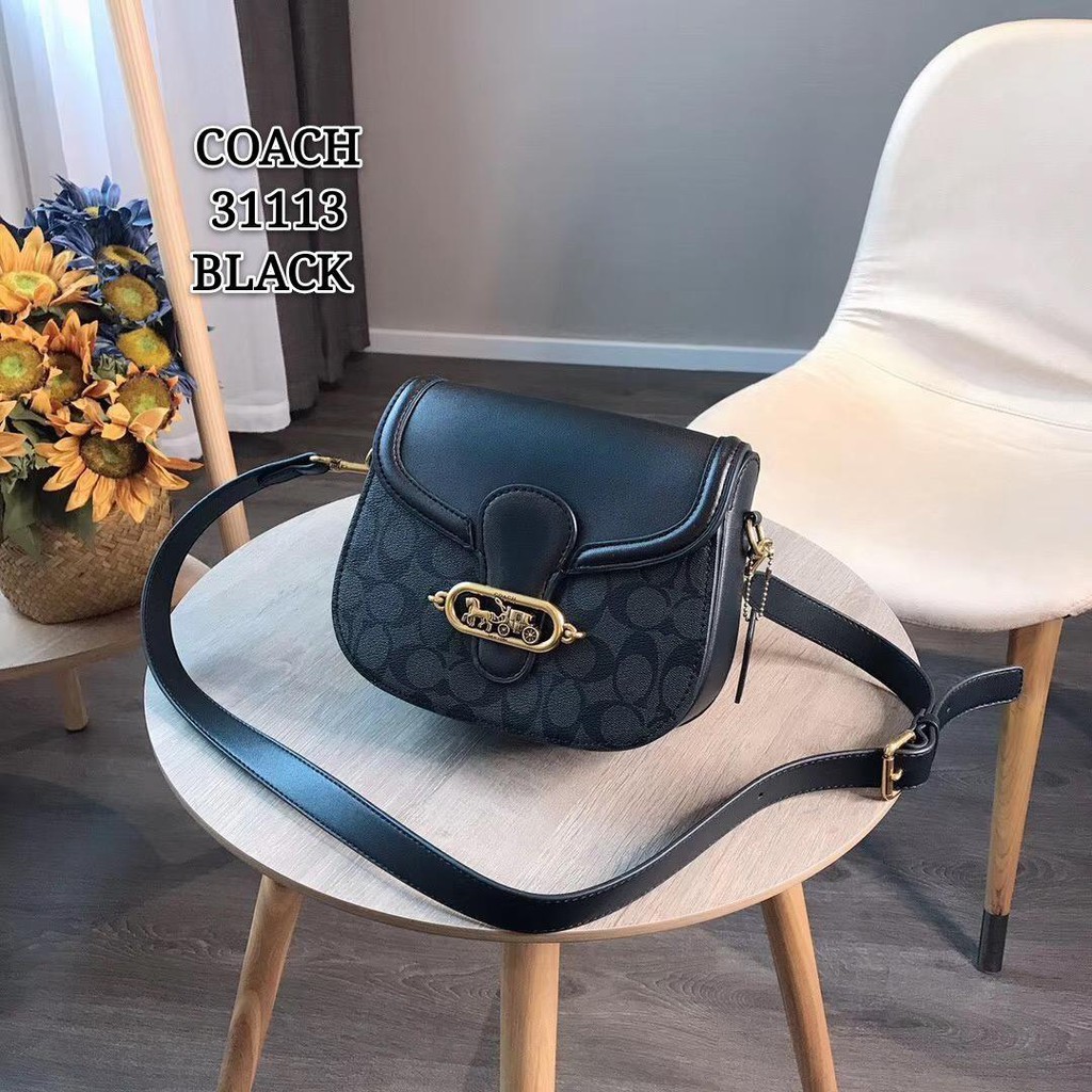 Coach elle saddle online bag