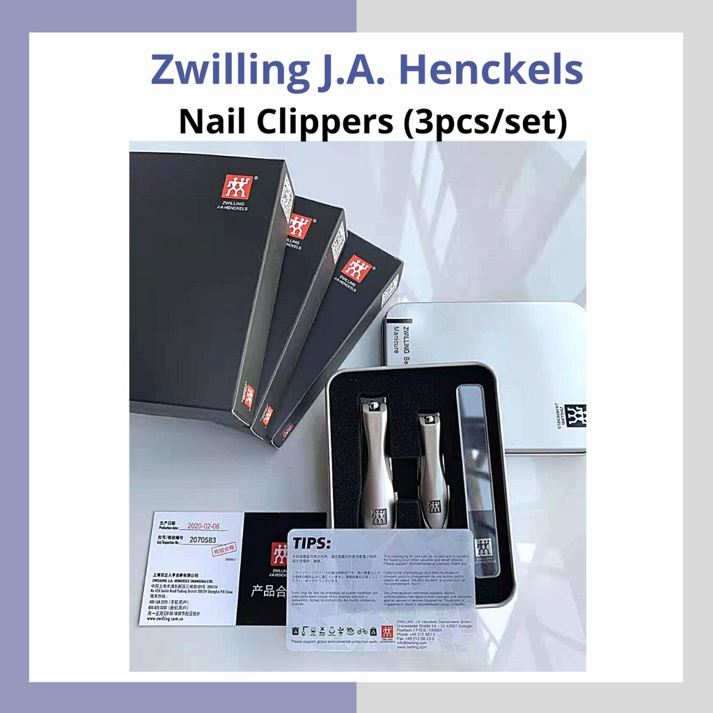 Zwilling J.A. Henckels Nail Clippers (3pcs/set) 双立人指甲套盒雕刻版 Shopee