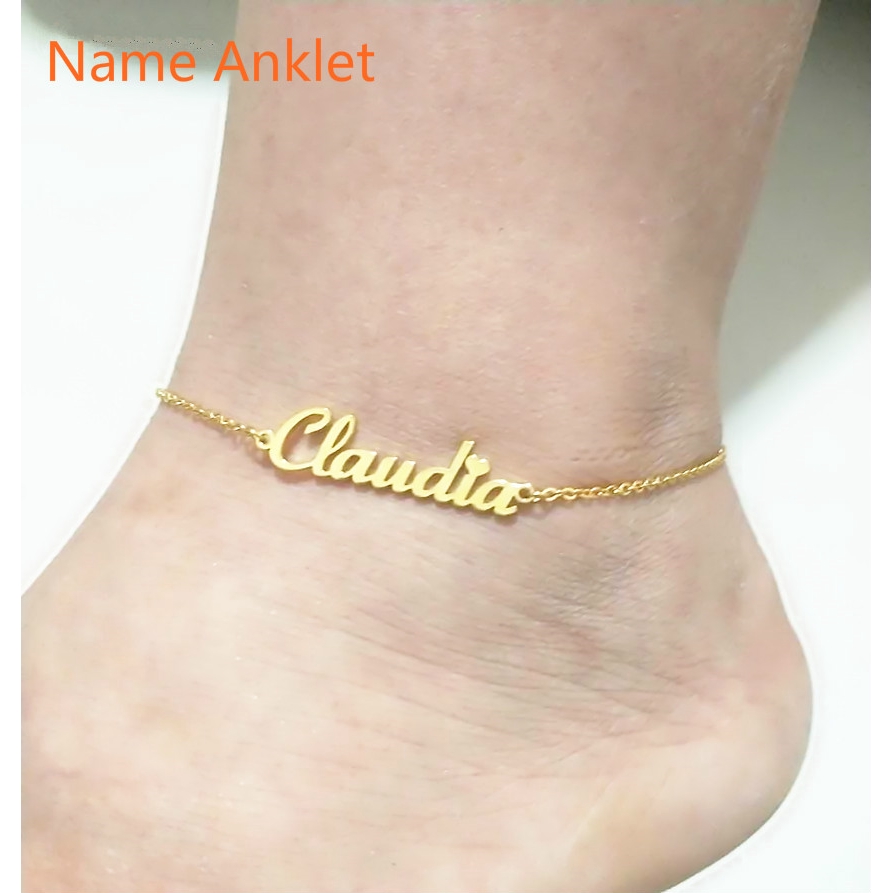 Custom hot sale letter anklets